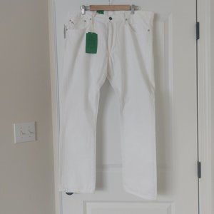 Polo by Ralph Lauren Slim Straight Jeans 38" White